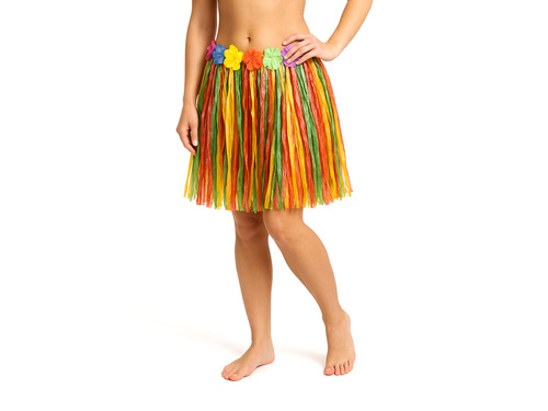 Fustă scurtă hawaiiană colorată - 40 cm - 1 buc.