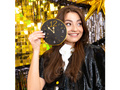 New Year's Eve Clock Șervețele de Anul Nou fericit negru - 33 cm - 10 buc.