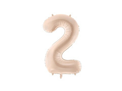 Balon din folie numărul 2 bej închis - 72 cm - 1 buc.