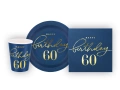 Set albastru marin pentru a șaizeci-a aniversare - 22 buc.