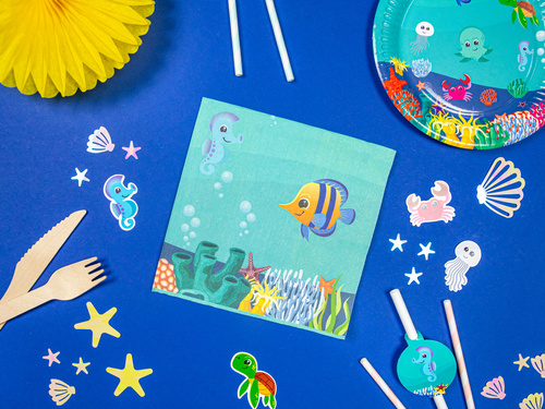 Șervețele aniversare Underwater World - 33 cm - 20 buc.