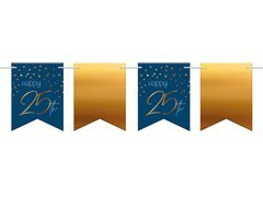 Banner 25 fericit albastru marin și auriu - 600 cm - 1 buc.