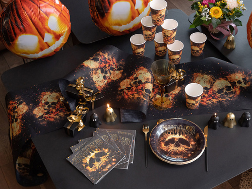 Pahare de hârtie Halloween Skull - 270 ml - 10 buc.