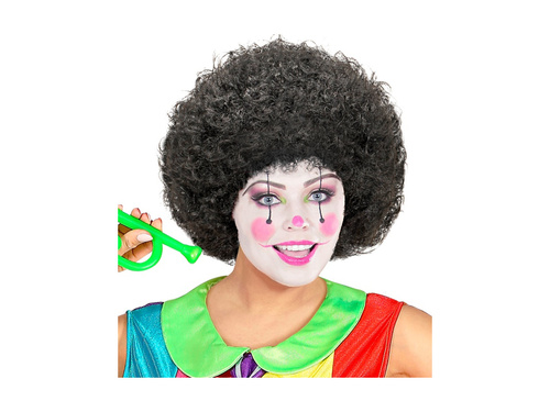 Negru clovn peruca afro păr