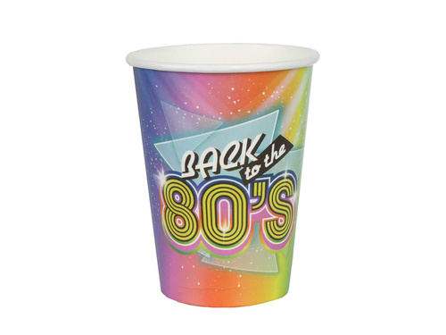 80's 80's pahare de hârtie - 250 ml - 10 buc.