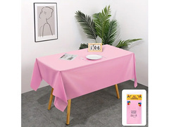 Față de masă cu folie roz - 137 x 274 cm - 1 buc.