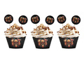 Dia de los muertos set de decorațiuni pentru cupcakes - 12 buc.