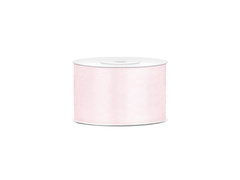 Panglică de satin, roz pudră, 38 mm / 25 m, 1 buc.