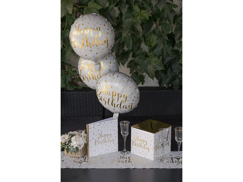 Cartea de oaspeți albă Happy Birthday