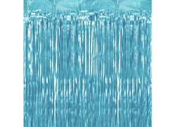 Perdea - perdea ușă albastru metalic - 250 cm x 100 cm