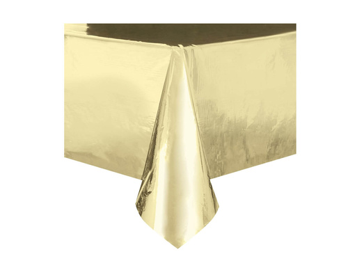 Față de masă metalică aurie - 137 x 274 cm - 1 buc.