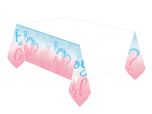 Băiat sau fată față de masă? pentru Baby Shower - 120 x 180 cm - 1 buc.
