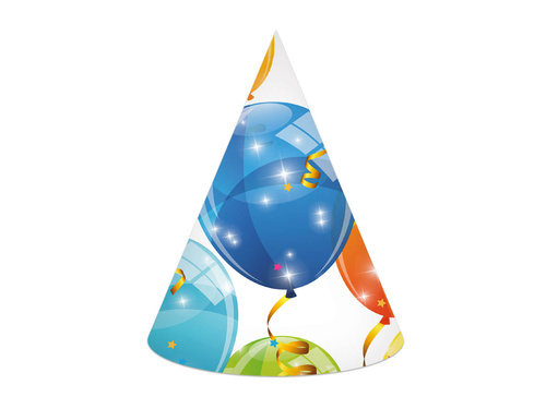 Capace aniversare Baloane strălucitoare - 6 buc.