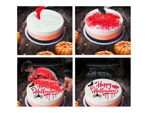 Șabloane pentru tort Halloween fericit - 1 buc.