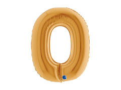 Balon folie litera O auriu - 40" - 1 buc.