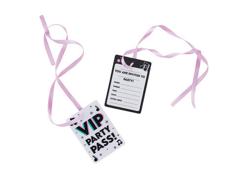 Invitatii VIP pass - 12.5 x 8.8cm - 10 buc.
