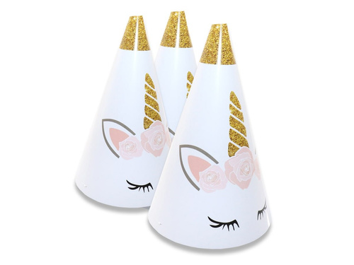 Capace de hârtie Unicorn frumos - 6 buc.