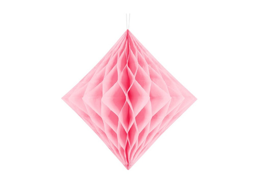 Decorațiune suspendată diamant roz deschis - 30 cm - 1 buc.