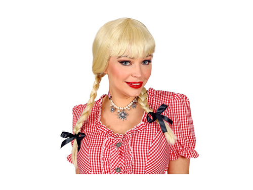 Peruca bivol blond cu împletituri