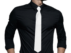 Cravată albă - 48 cm - 1 buc.