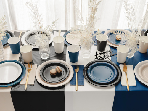 Pahare de hârtie albastru marin - 250 ml - 6 buc.