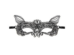 Mască dantelă lup negru - 1 buc.