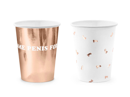 Same penis forever set hârtie aur roz - 18 buc.