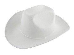 Pălărie albă de cowboy - 1 buc.