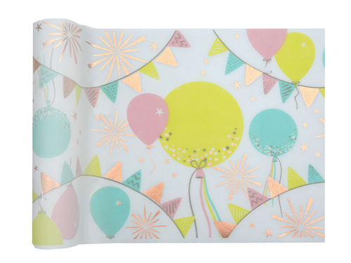 Bandă de alergare Happy Birthday - 30 cm x 3 m - 1 buc.