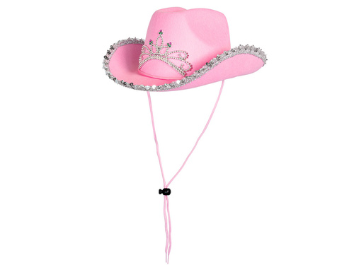 Pălărie de cowboy roz - 1 buc.