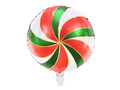 Balon cu folie verde și roșie - 35 cm - 1 buc.