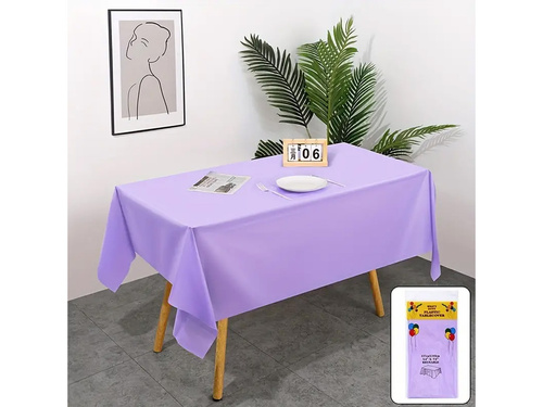 Față de masă din folie de lavanda - 137 x 274 cm - 1 buc.