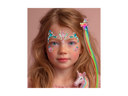 Extensii de păr cu paiete holografice unicorn - pentru fete