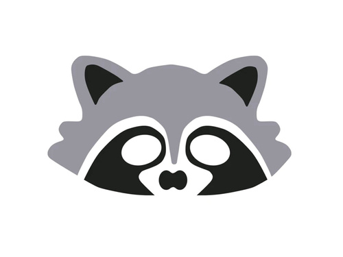 Mască raton din fetru - 1 buc.