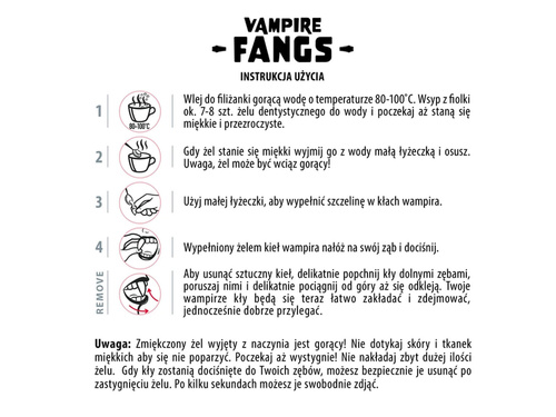 Dinți de vampir - 19 mm - 2 buc.