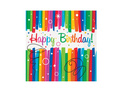 Șervețele Rainbow Happy Birthday - 33 cm - 16 buc.