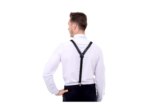 Bretele cu paiete - negru - 1 buc.