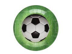 Farfurii aniversare fotbal - 22,5 cm - 10 buc