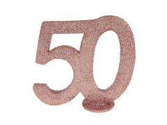 Decorațiuni de masă Fifty rose gold - 1 buc.