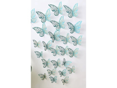 Decorațiuni din hârtie Fluturi turcoaz - buc.
