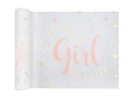 Baby Girl decor de masă nețesut - 28 cm x 3 m - 1 buc.