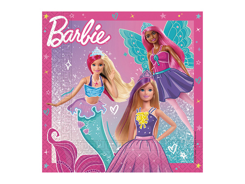 Șervețele aniversare Barbie - 33 cm - 20 buc.