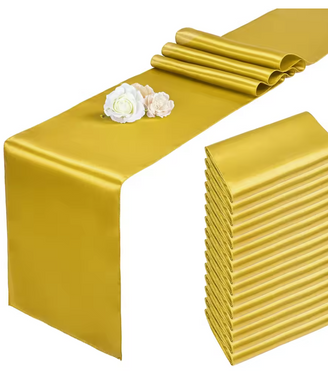 Satin simplu - auriu - 36 cm x 9 metri