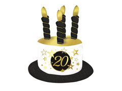 Lumânări cu pălărie pentru a 20-a aniversare - 1 buc.