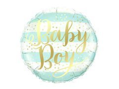 Balon de folie cu dungi Baby Boy - 46 cm - 1 buc.