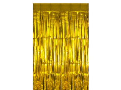 Perdea - perdea de ușă auriu metalic - 100 x 250 cm