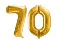 Baloane din folie numărul 70 auriu - 86 cm - 2 buc.