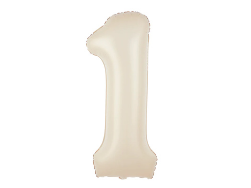 Balon din folie crem numărul 1 - 100 cm - 1 buc.