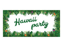 Afiș de petrecere Hawaii - 70x33 cm