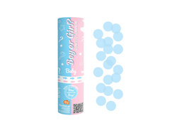 Băiat sau fată tub de fotografiere? cu confetti albastru - 15 cm - 1 buc.